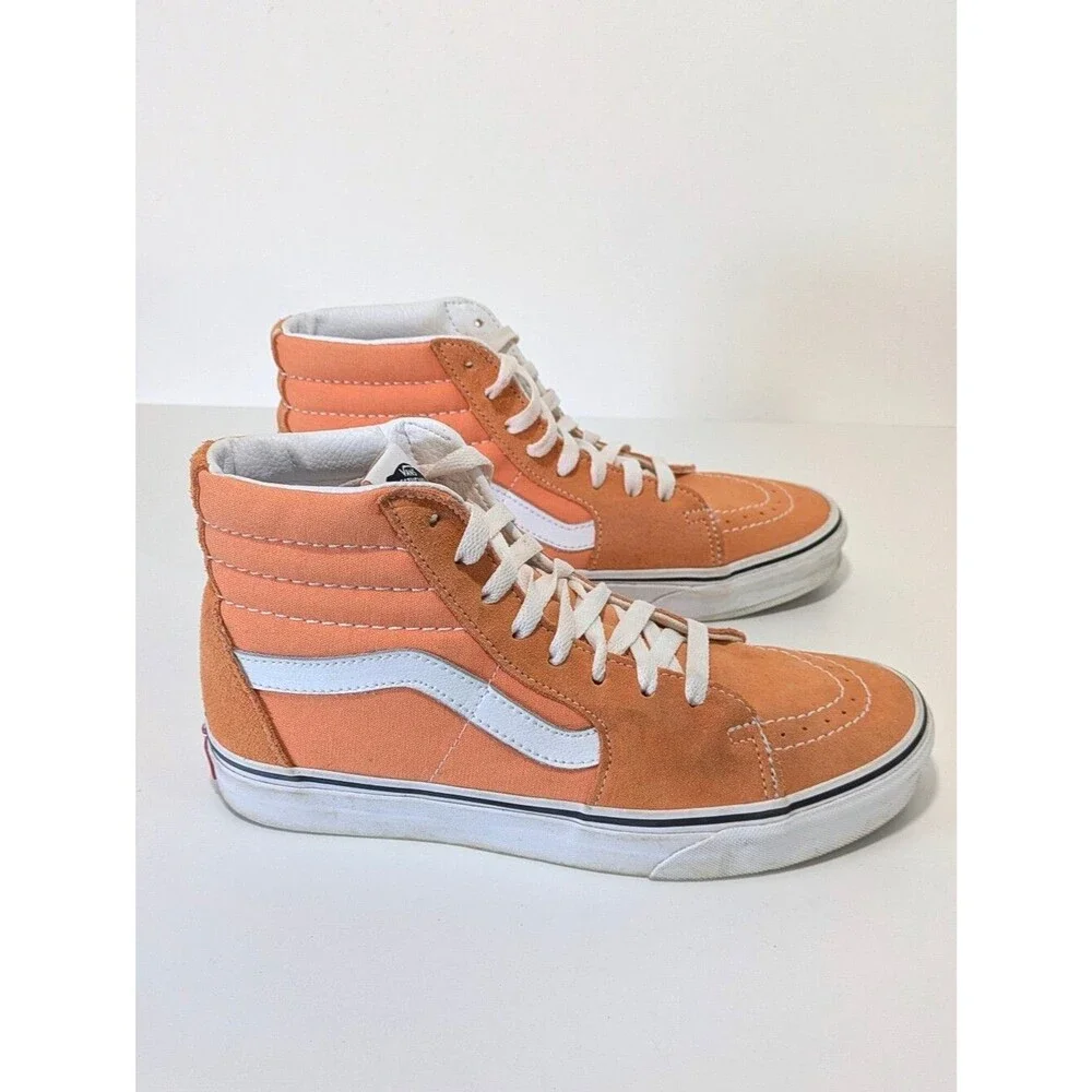 Vans Sk8-Hi Cadmium Orange / True White Sneakers - Size 9 Womens